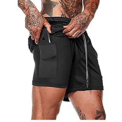 Mens 2-in-1 Shorts 7" Lightweight Training Sport Short Pants at Men