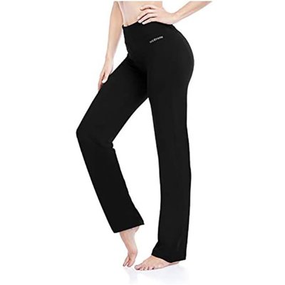 Womens Straight Leg Pants with Pockets Tummy Control Non See-Through Workout Pants : Sports  Outdoors