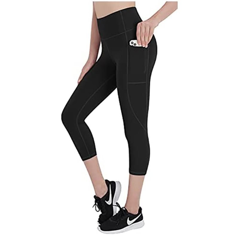 High Waisted Pants for Women, 4 Way Stretch Workout Pants, Tummy Control Leggings with Pockets : Sports  Outdoors