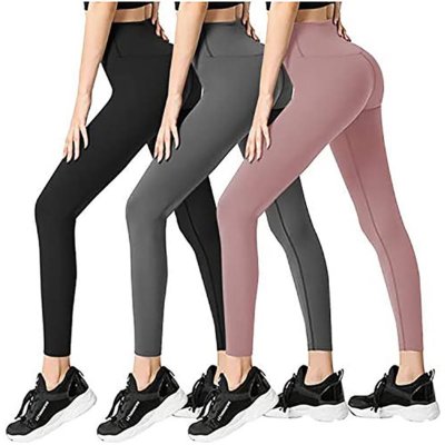3 Pack Womens Leggings-No See-Through High Waisted Tummy Control Pants Workout Running Legging-RegPlus Size : Sports  Outdoors