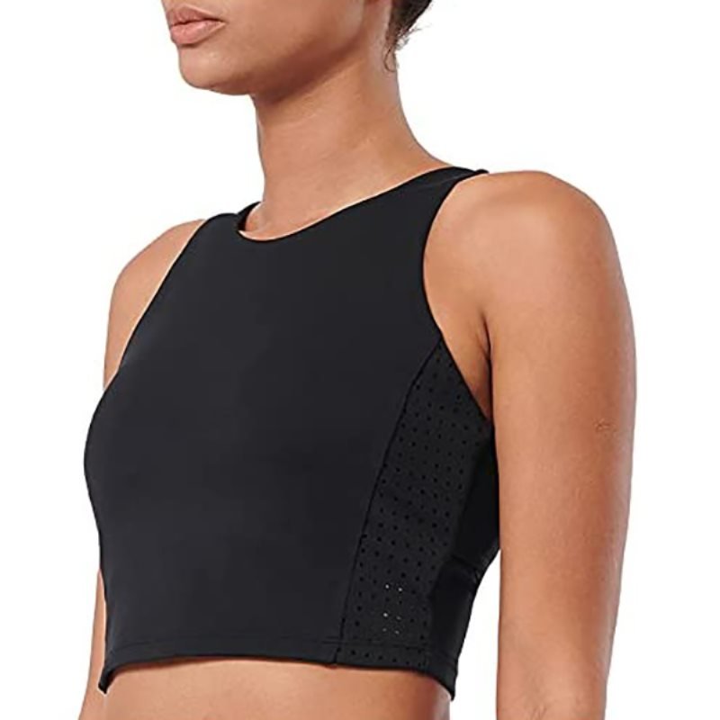 TOP-3 Womens Workout High Neck Crop Top Built in Gym Activewear at Amazon Women
