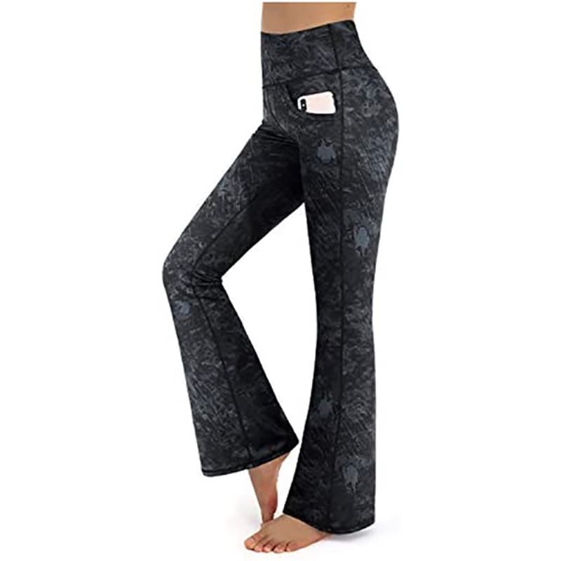 Women Bootcut Pattern Pants with Pockets Bootleg Workout Running : Sports  Outdoors
